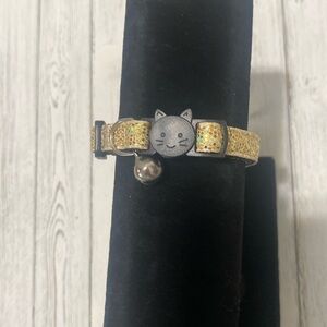 Cat Collar / Adjustable Golden Glitter w/ Bell
NWOT